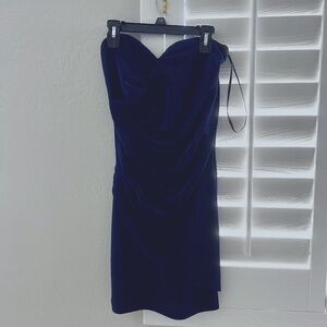 Forever21 navy/sparkly strapless dress